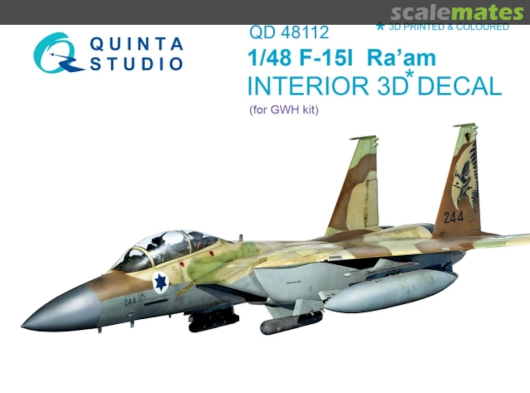 Boxart F-15I Ra'am Interior 3D decals QD48112 Quinta Studio