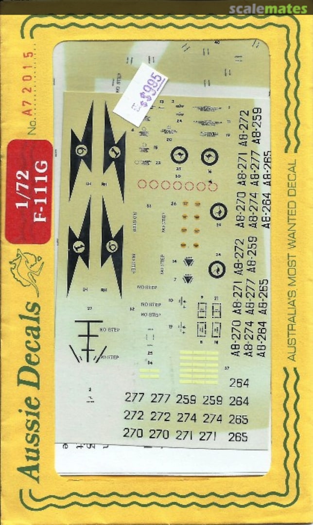 Boxart General Dynamics F-111G Aardvark A72015 Aussie Decals