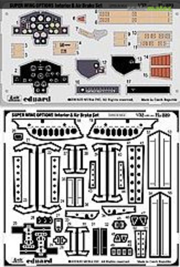 Boxart Horten Ho 229 PE Interior & Air Brake Set SWS08-M04 Zoukei-Mura