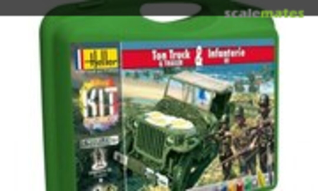 1:72 US 1/4 Ton Truck &amp; Trailer &amp; Infanterie US (Heller 60997)