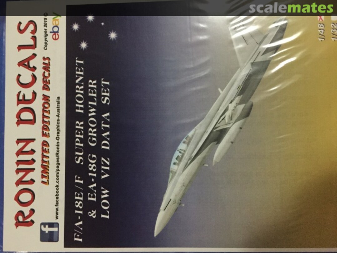 Boxart F/A-18F Super Hornet & EA-18G Growler Lo-Viz Data Set RDS-077 Ronin Decals