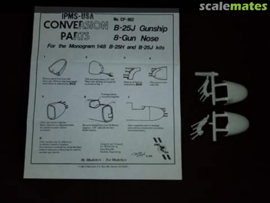 Boxart B-25J Gunship 8-gun nose conversion CP-002 IPMS USA