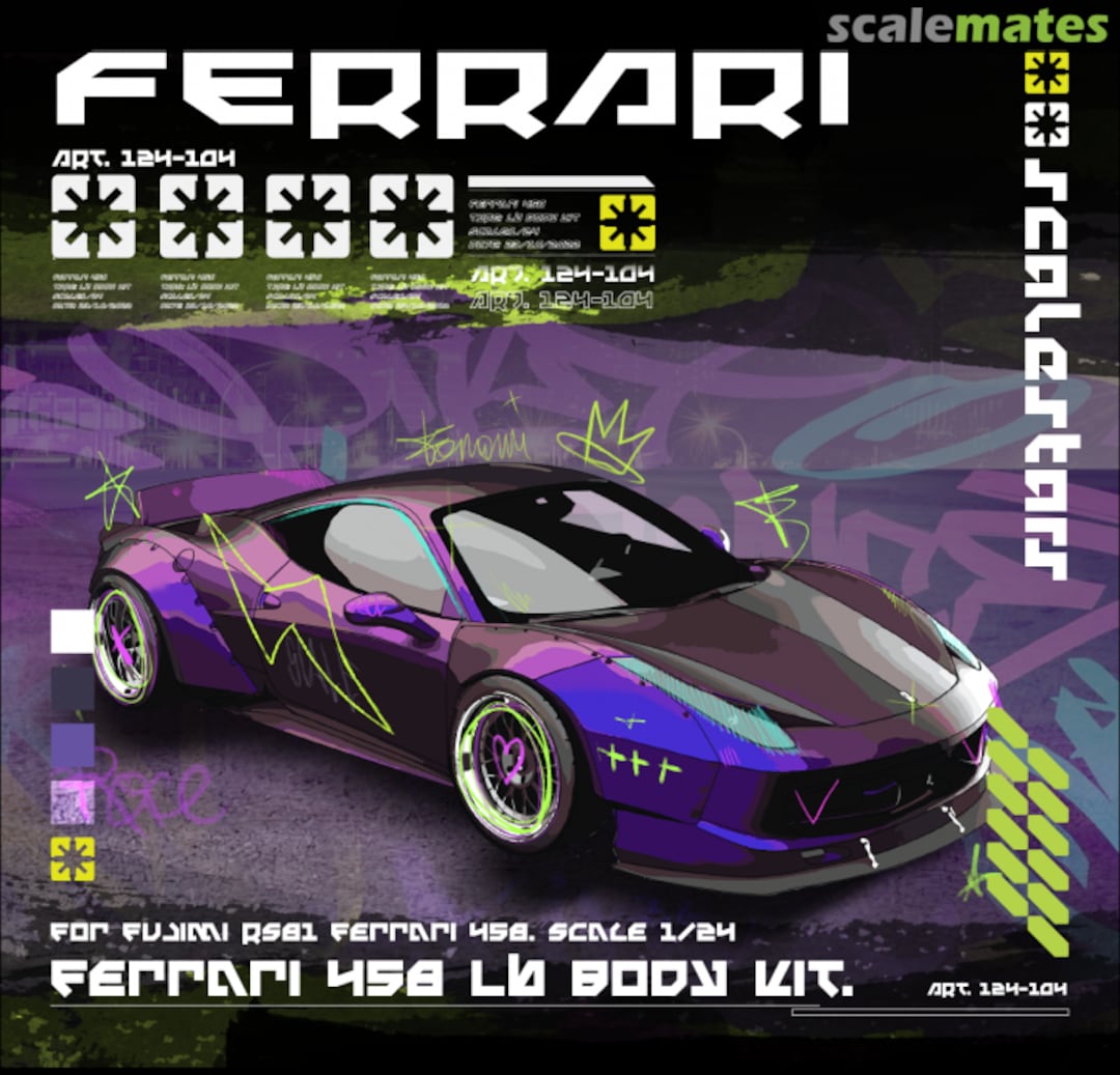 Boxart Body kit LB-WORKS for FERRARI 458 1/24  Scale Stars