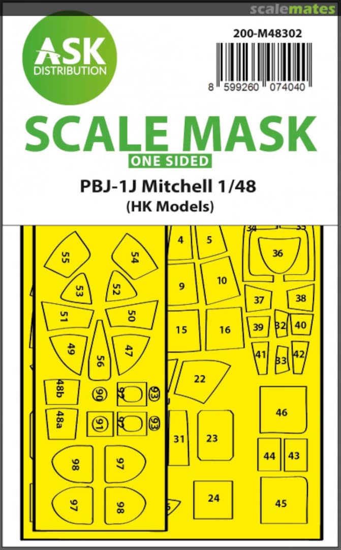 Boxart PBJ-1J Mitchell masks 200-M48302 ASK