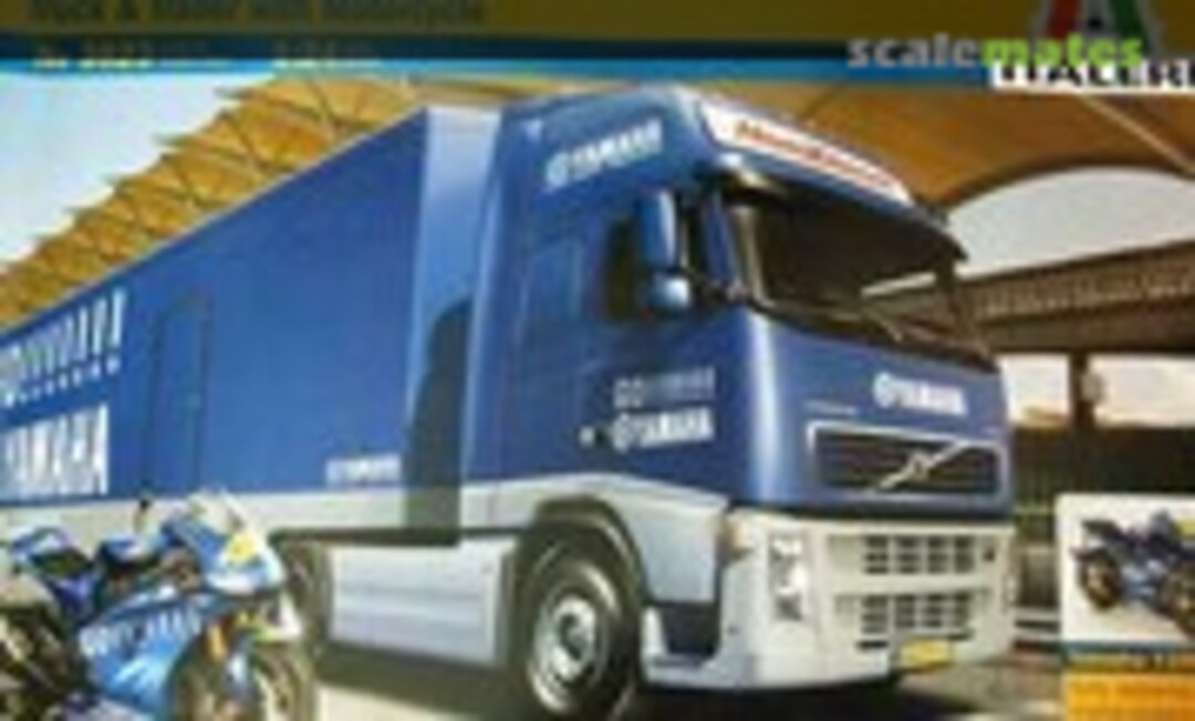 1:24 Yamaha Racing Team Truck &amp; Trailer with Bike – Moto GP 2004 (Italeri 3823)