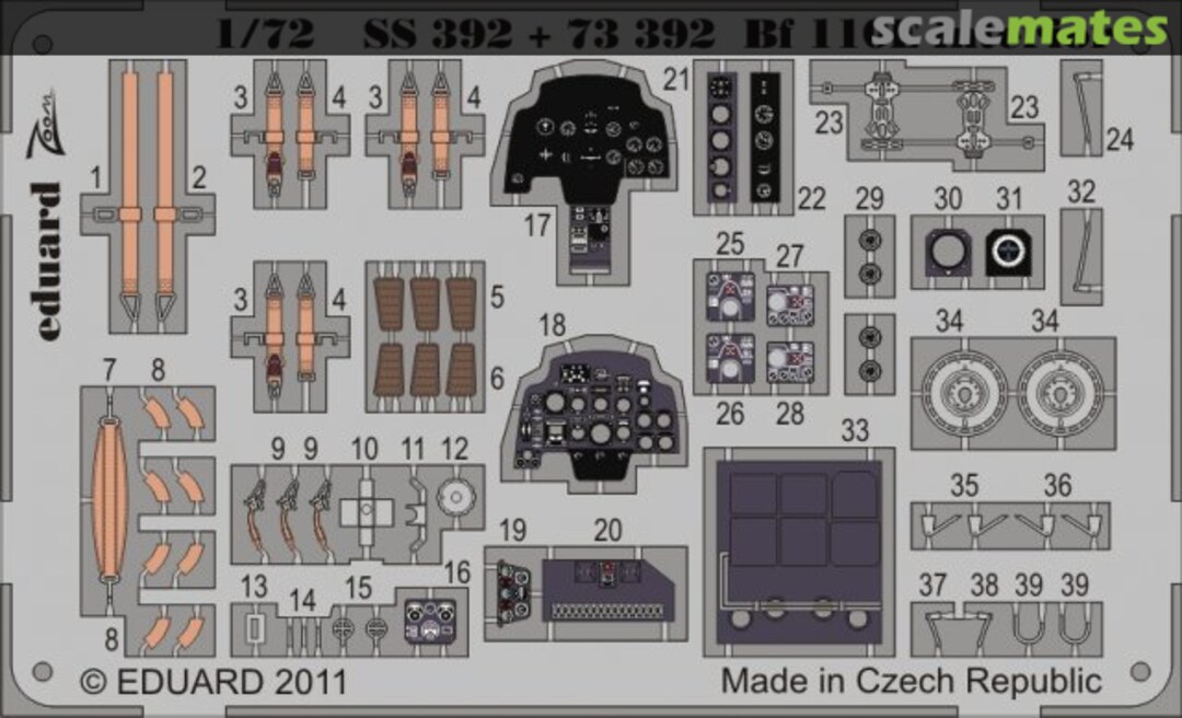 Boxart Bf 110E interior S.A. SS392 Eduard