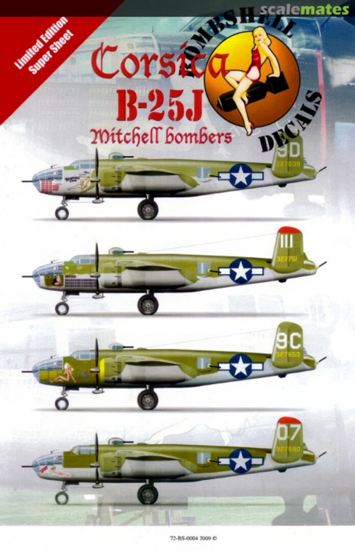 Boxart Corsica B-25J 72-BS-0004 Bombshell Decals