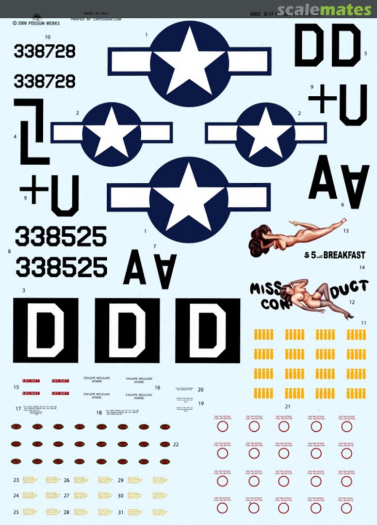 Boxart B-17G Flying Fortresses 8003 Possum Werks