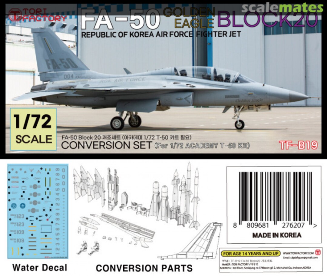 Boxart FA-50 Golden Eagle Block20 Conversion Set TF-B19 Tori Factory