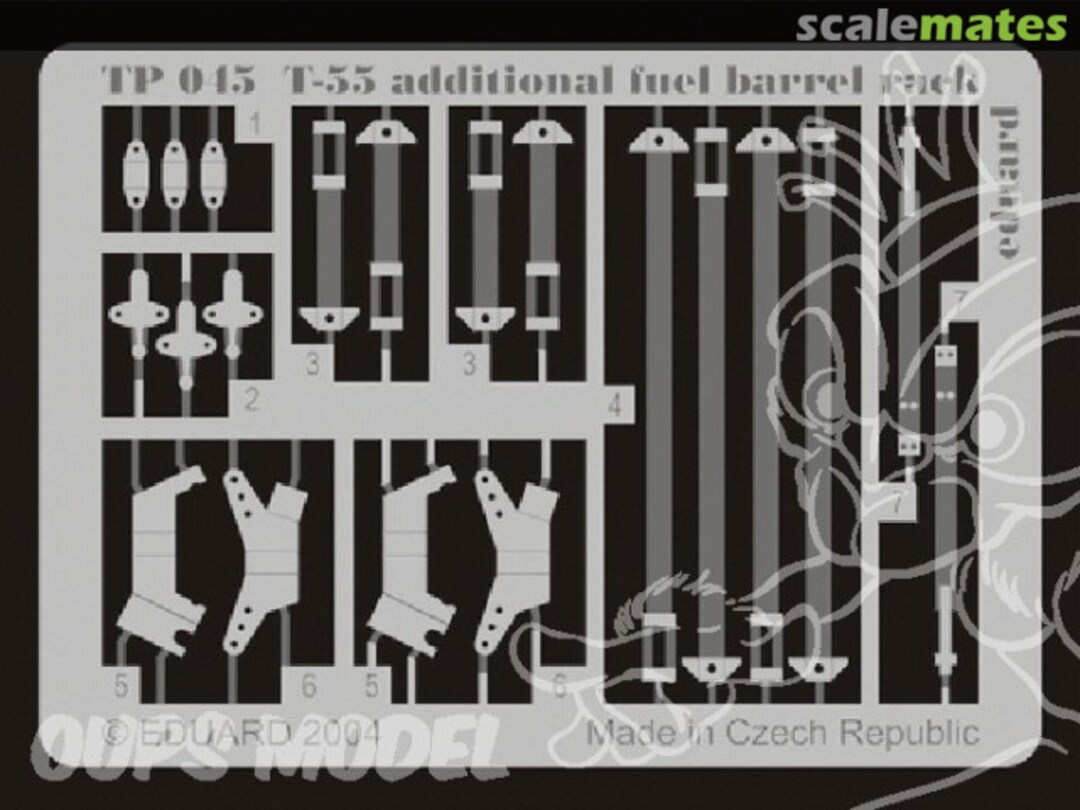 Boxart T-55 Additional Fuel Barrel rack TP045 Eduard