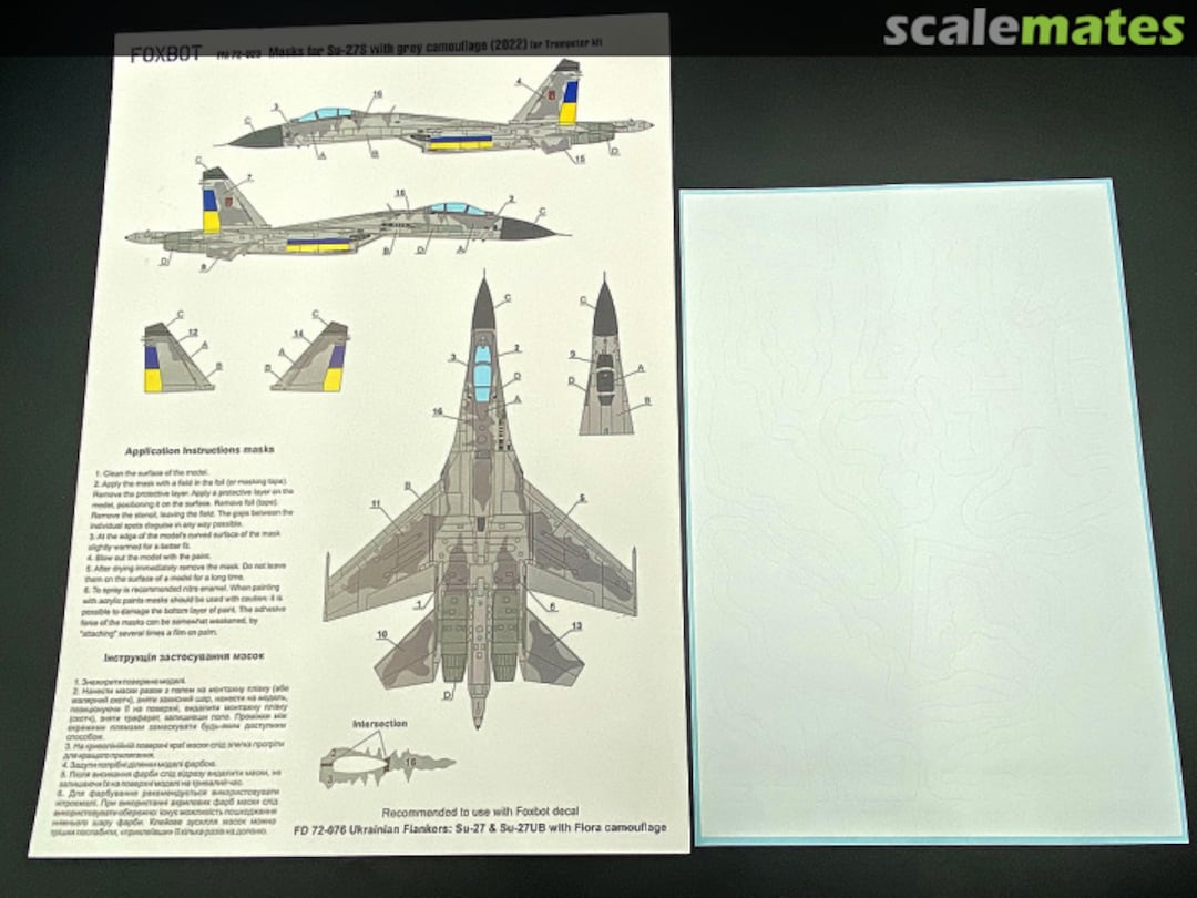 Boxart Masks for Grey Su-27S FM72-023 Foxbot