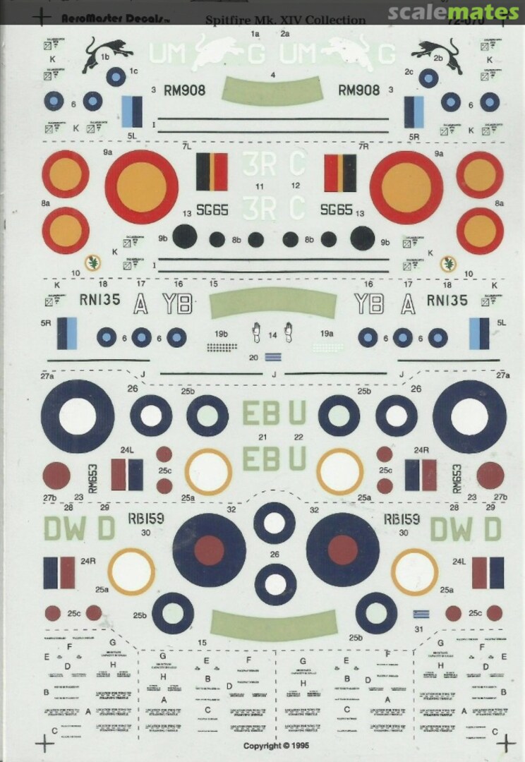 Boxart Spitfire Mk. XIV Collection 72-070 AeroMaster