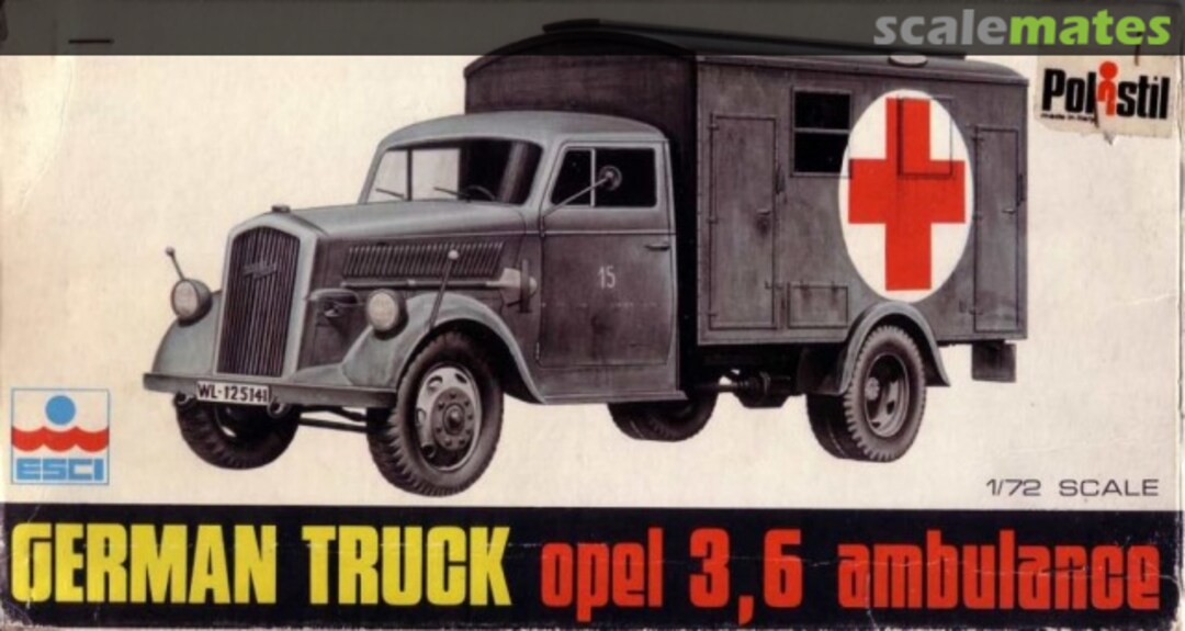 Boxart German Truck opel 3,6 ambulance 8035 Polistil