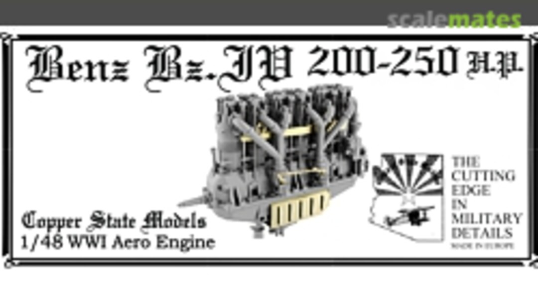 Boxart WWI Aero Engine - Benz Bz.IV 200-250 h.p. E48011 Copper State Models