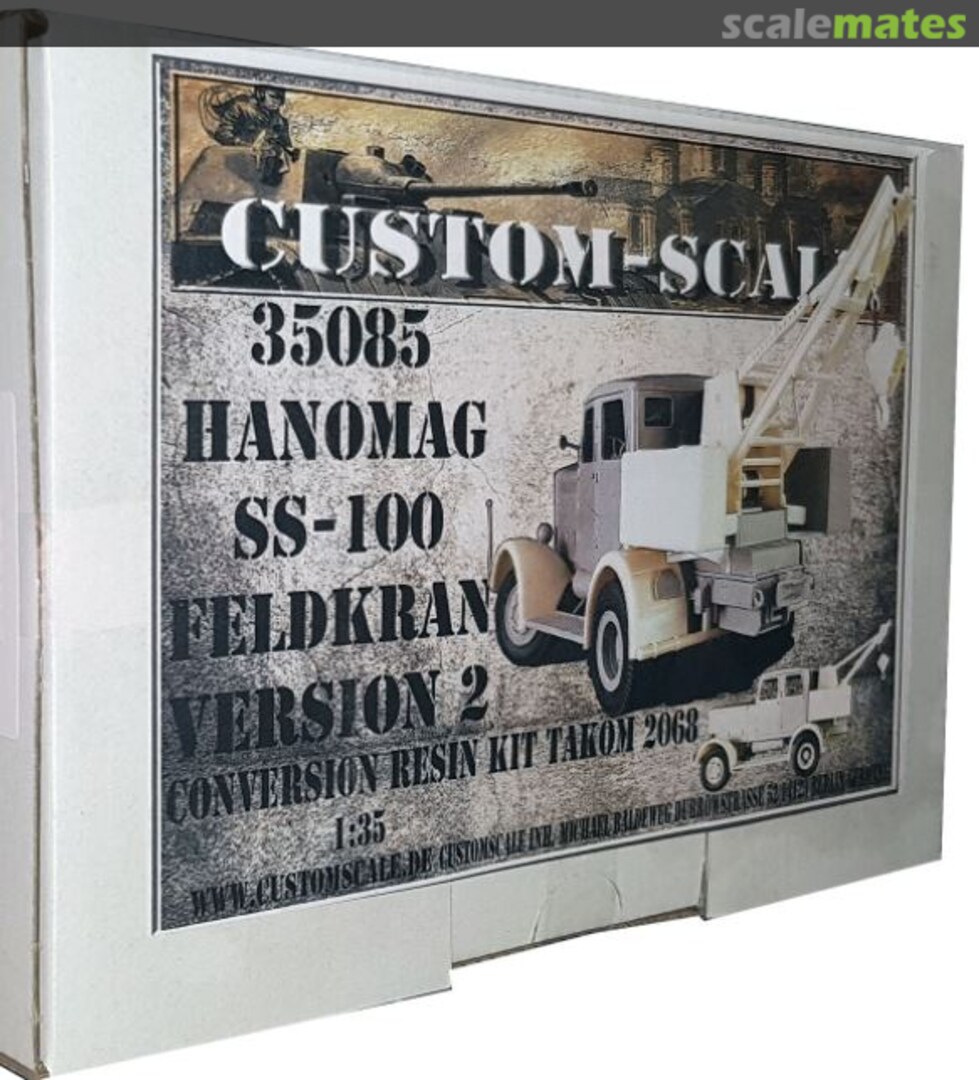 Boxart Hanomag SS-100 Feldkran Version 2 35085 Custom-Scale