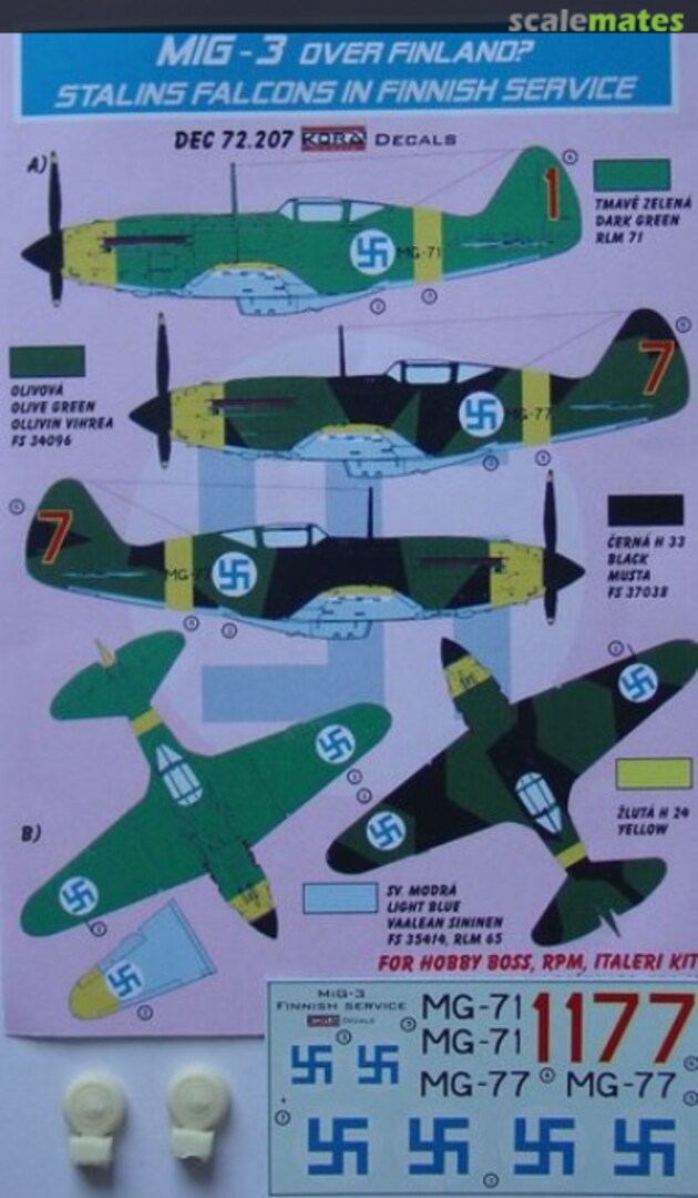 Boxart MiG-3 DEC72207 Kora Models