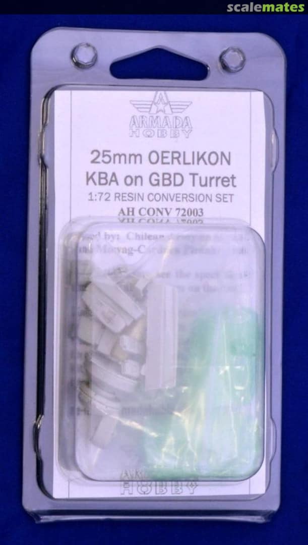 Boxart 25 mm OERLIKON KBA on GBD TURRET CONVERSION AH CONV72003 Armada Hobby