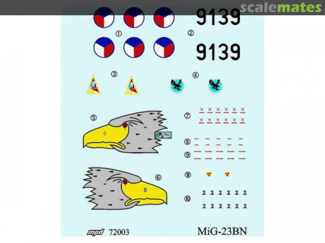 Boxart MiG-23BN 72003 Mini Print Decal