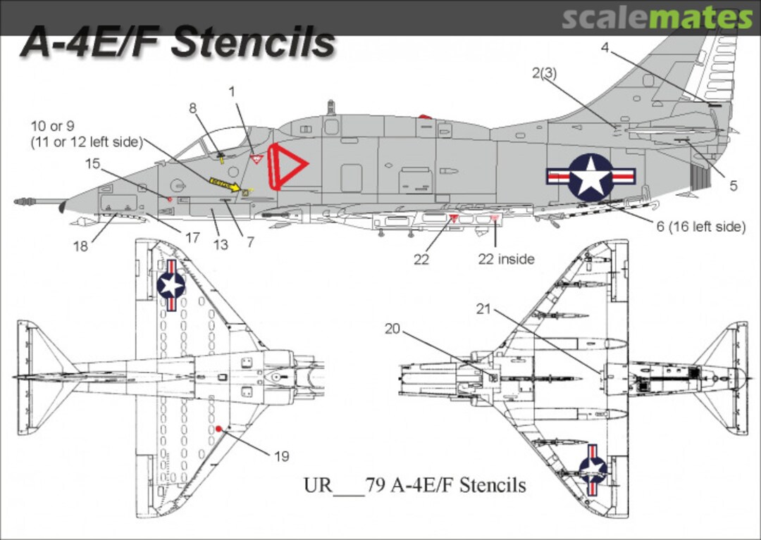 Boxart A-4E/F Skyhawk stencils UR7279 UpRise