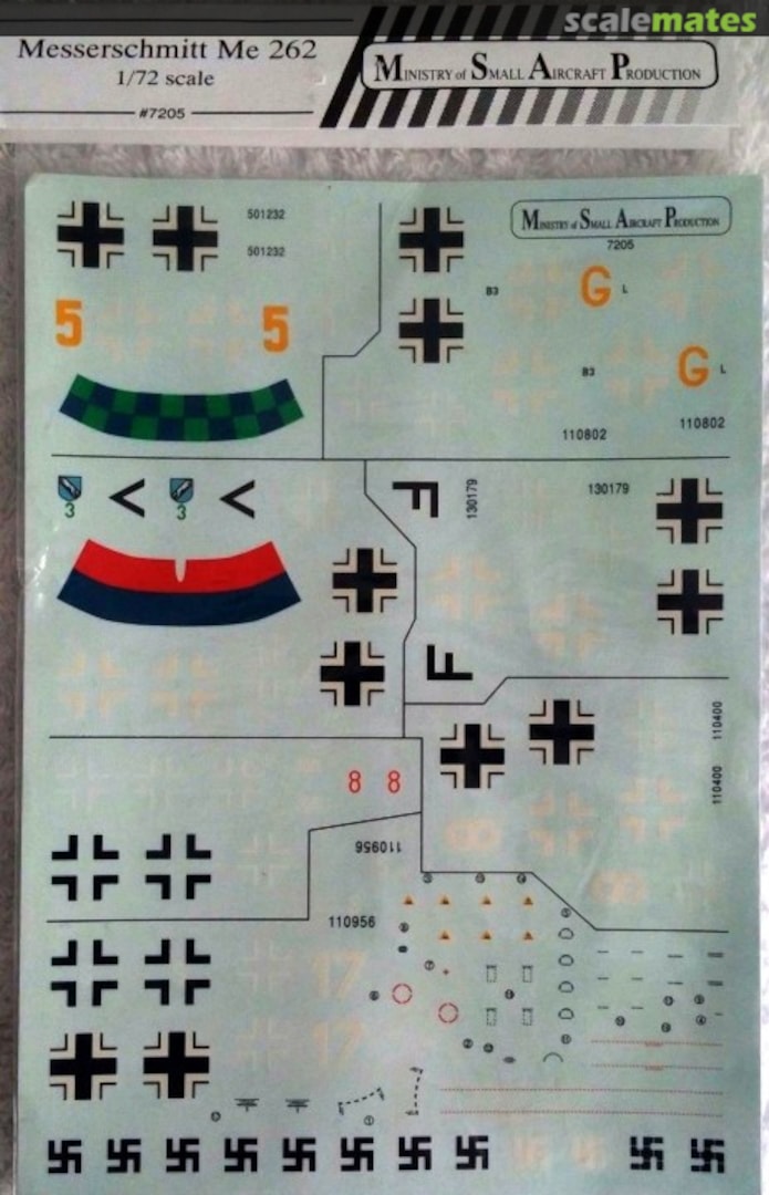 Boxart Messerschmitt Me 262 7205 Ministry of Small Aircraft Production