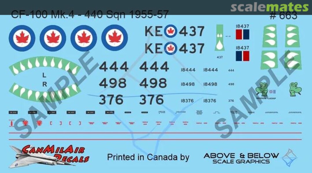 Boxart Avro CF-100 Canuck Mk. 5 - 440 Sqn (1955-57) 663 Above & Below Graphics