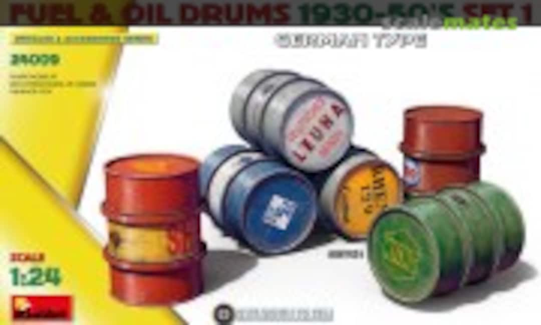 1:24 Fuel &amp; Oil Drums 1930-50s (German Type) (MiniArt 24009)