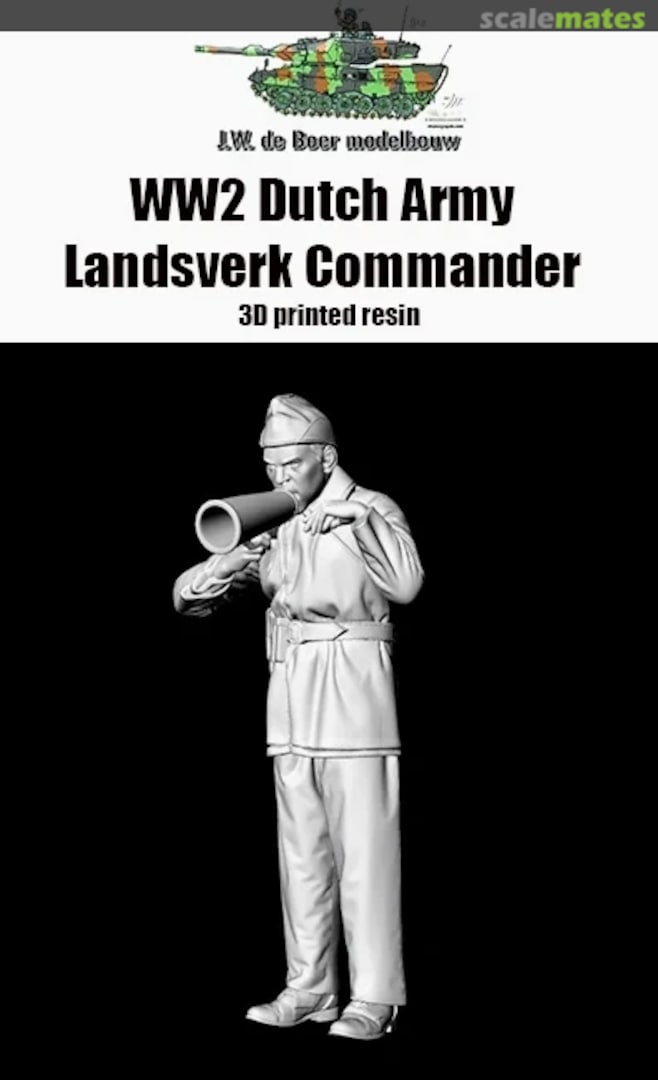 Boxart WW2 Dutch Army Landsverk Commander  J.W. de Boer modelbouw