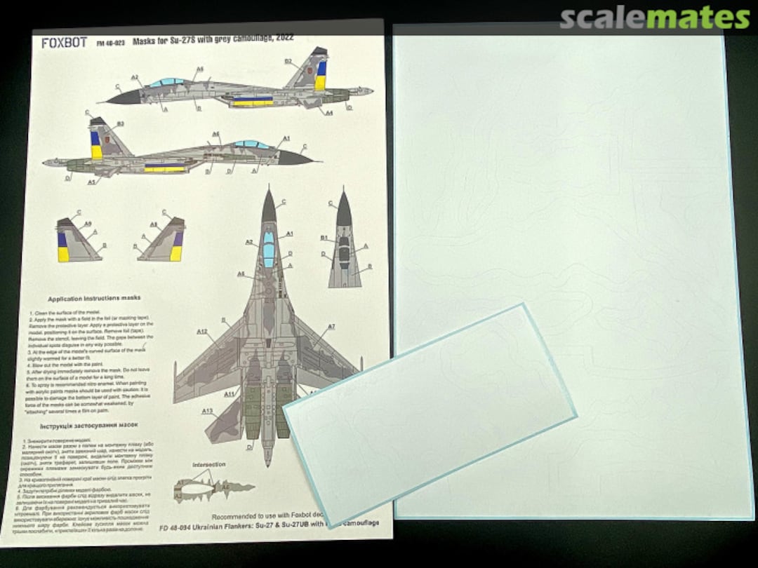 Boxart Masks for Grey Su-27S FM48-023 Foxbot