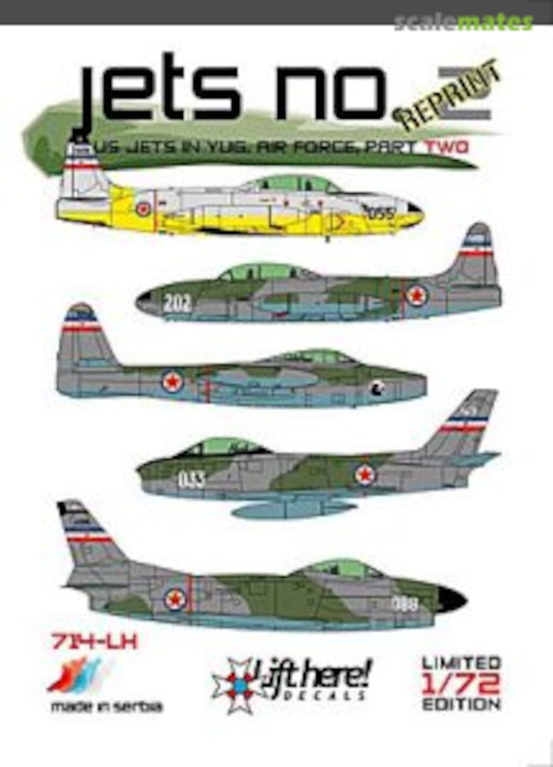 Boxart Jets no.2 714-LH Lift Here Decals