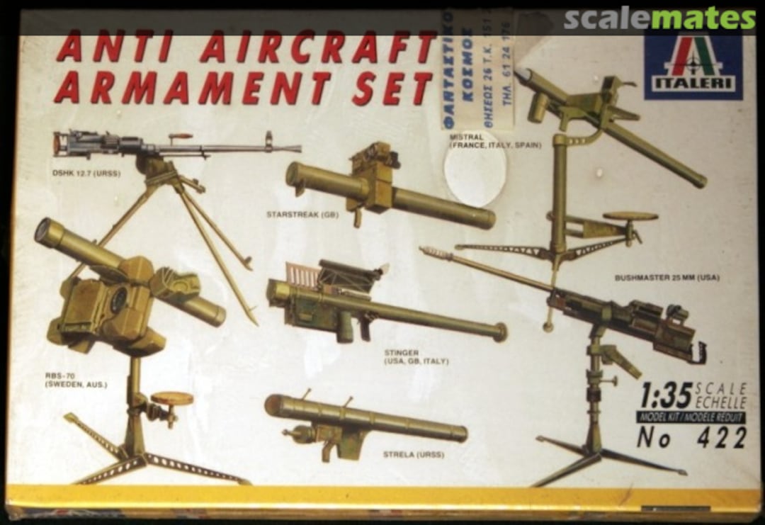 Boxart Anti Aircraft Armament Set 422 Italeri