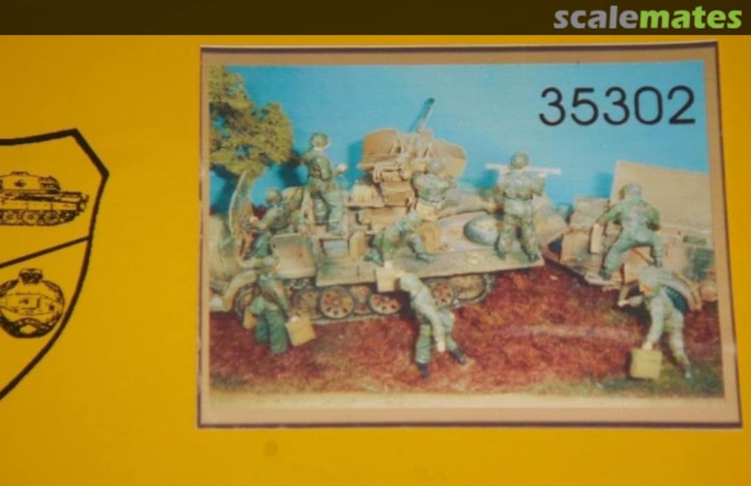 Boxart 8-men crew for truck-mounted 37mm Flak 37 35302 Elite Modell