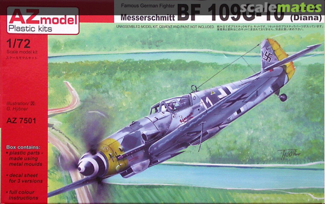 Boxart Messerschmitt Bf 109G-10 AZ7501 AZmodel