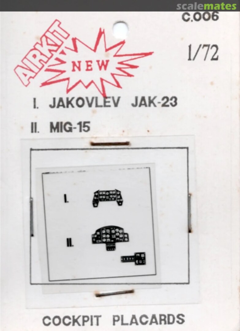 Boxart Jakovlev Jak-23 / Mig-15 C.006 Airkit