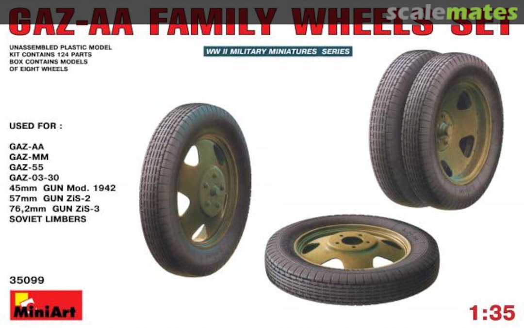 Boxart GAZ-AA Family Wheels Set 35099 MiniArt