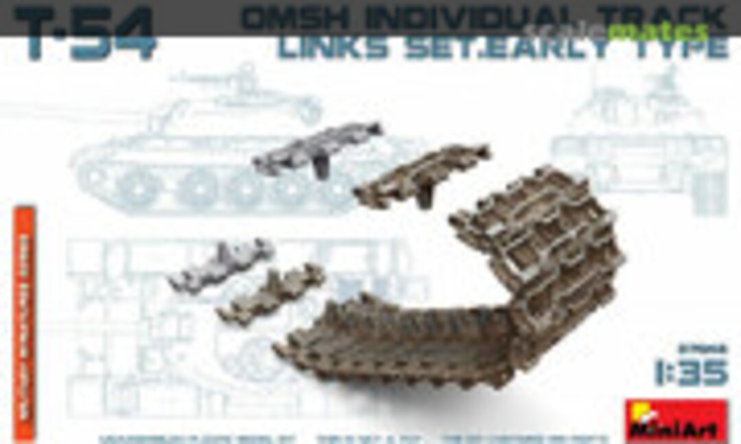 1:35 T-54 OMSh Individual Track Links Set. Early Type (MiniArt 37046)