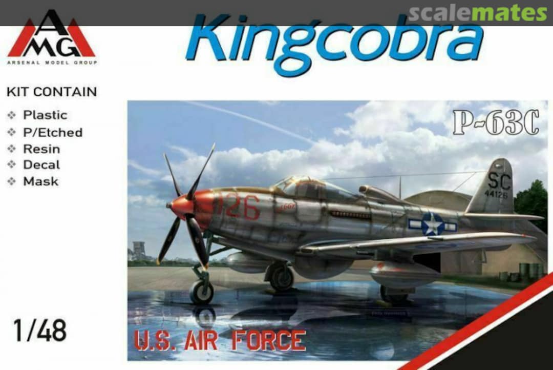 Boxart Bell P-63C Kingcobra U.S. airforce 48653 AMG