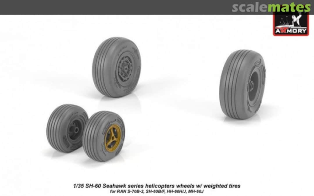 Boxart SH-60 Seahawk wheels w/ weighted tires AW35302 Armory