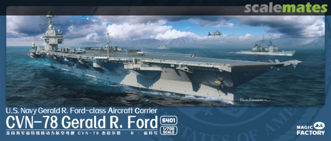 Boxart USS Gerald R. Ford CVN-78 Aircraft Carrier 6401 Magic Factory