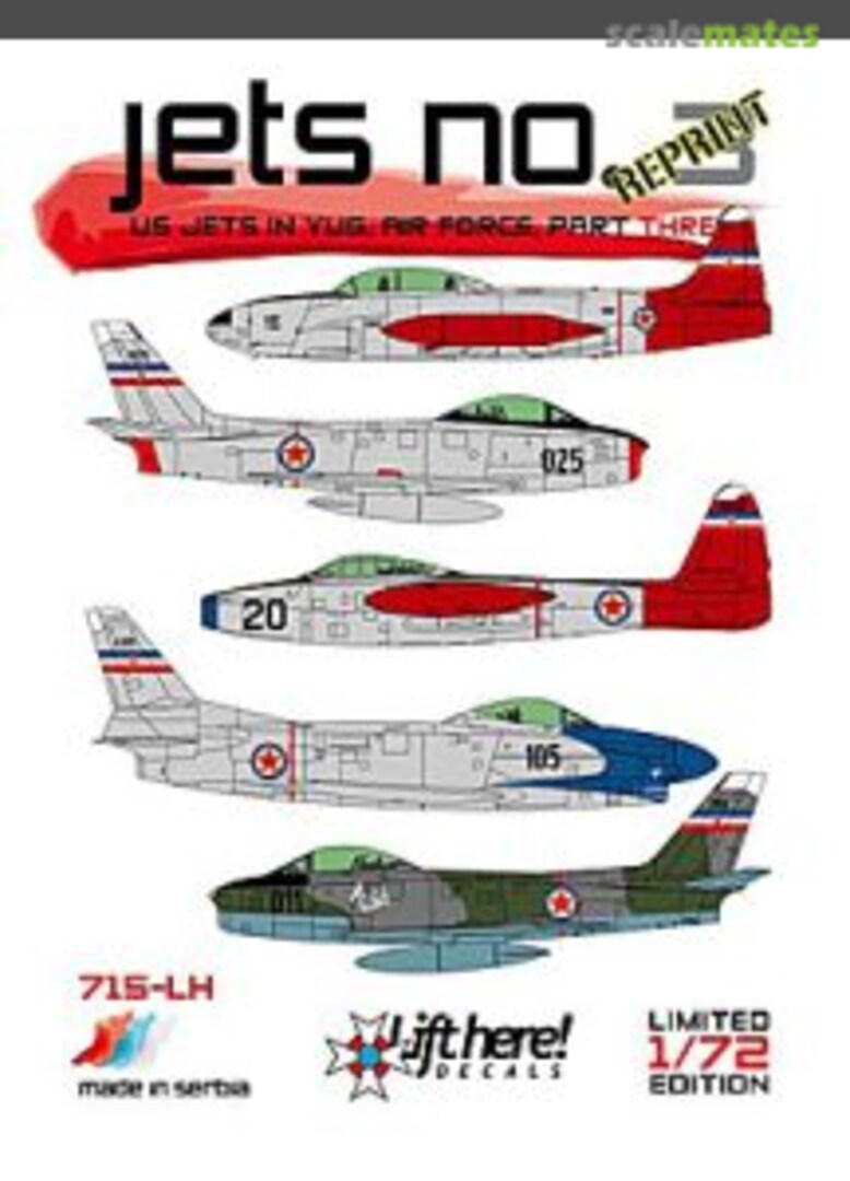 Boxart Jets no.3 715-LH Lift Here Decals