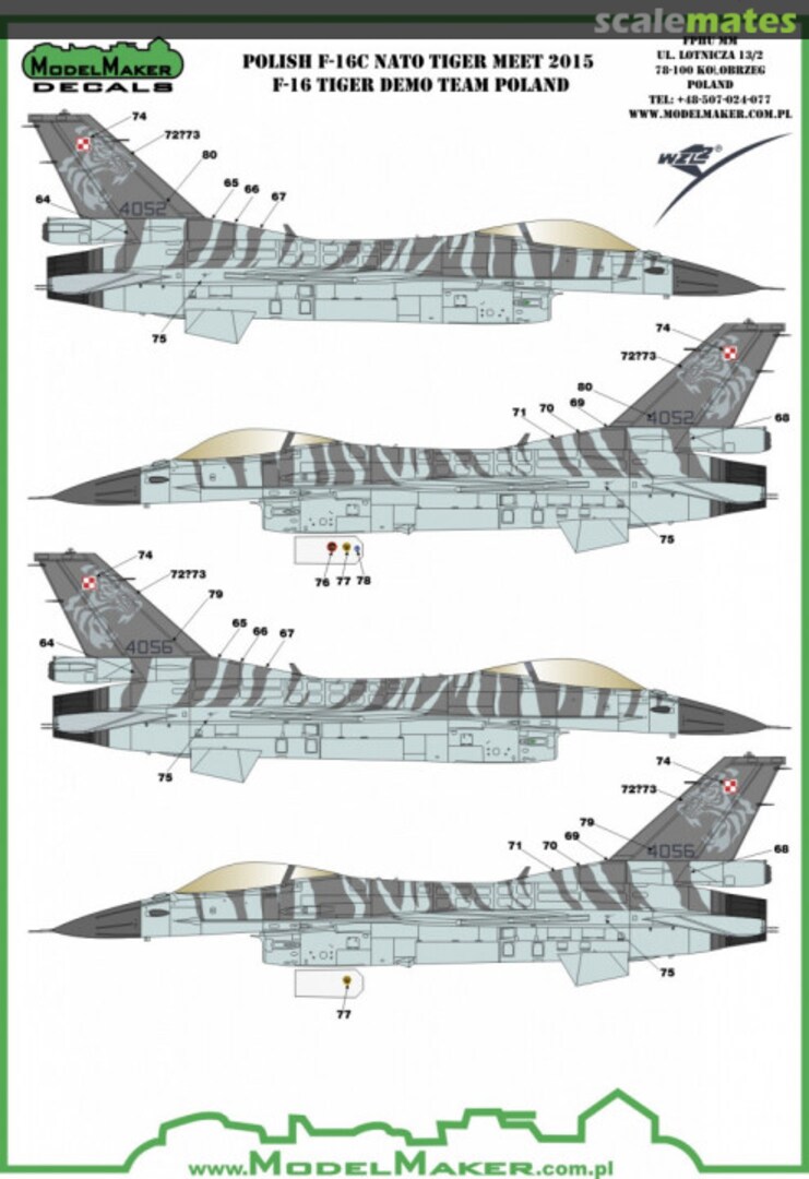 Boxart Polish F-16C NATO Tiger Meet 2015 - F-16 Tiger Demo Team Poland D32061 ModelMaker