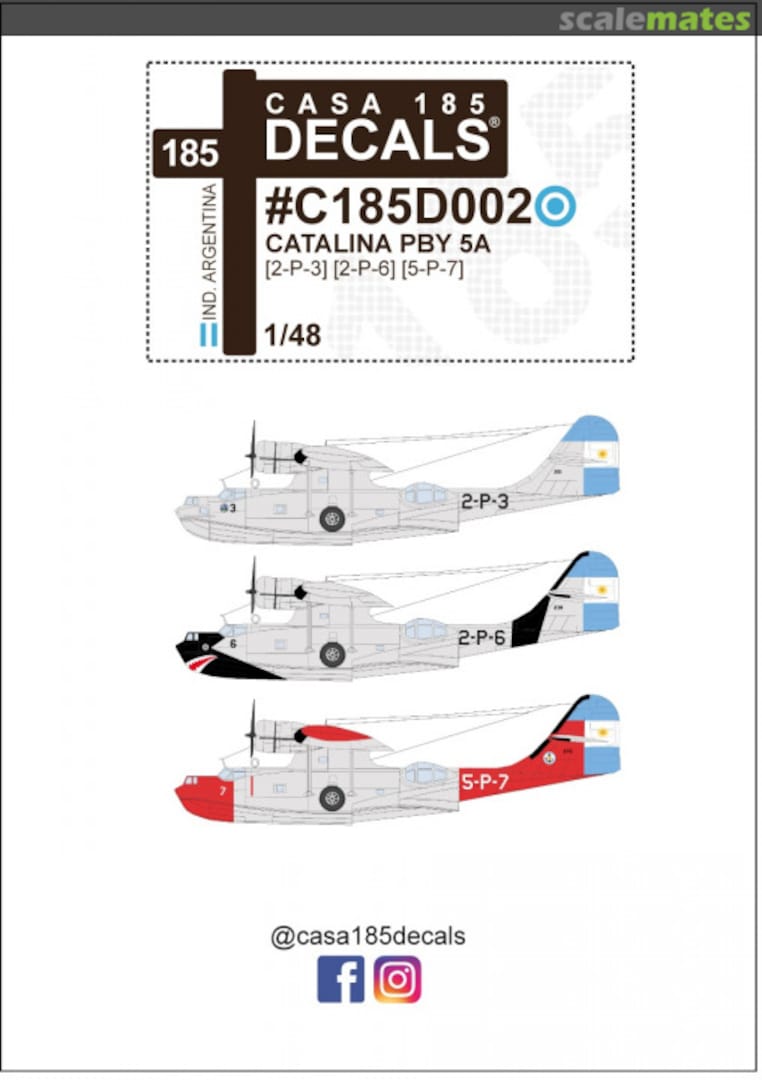 Boxart Catalina PBY 5A Armada Argentina C185D002 Casa 185 Decals