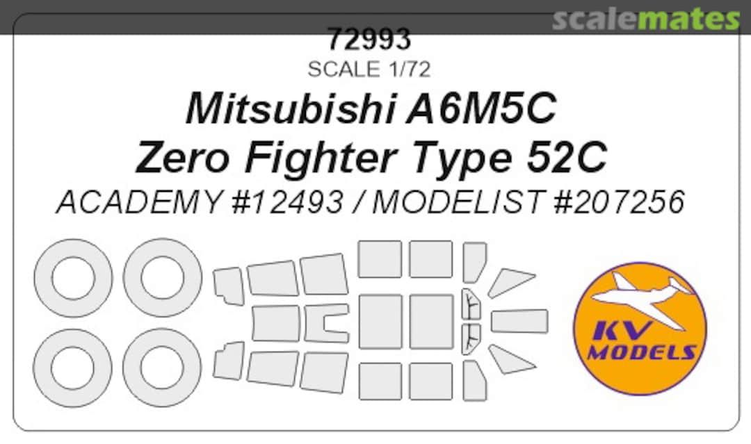 Boxart Mitsubishi A6M5C Zero Type 52C 72993 KV Models