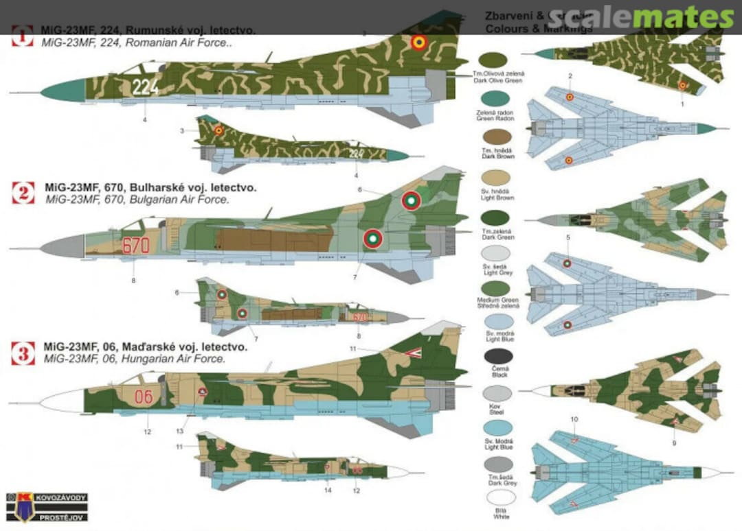 Contents Mikojan-Gurjevič MiG-23MF KPM0287 Kovozávody Prostějov