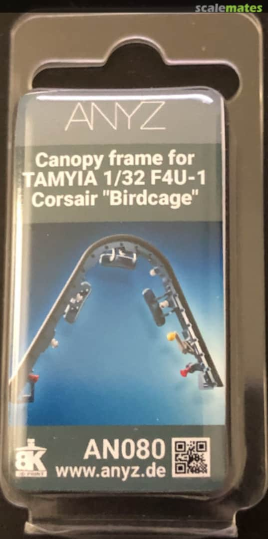 Boxart Canopy Frame for Tamiya F4U-1 Corsair "Birdcage" AN080 ANYZ