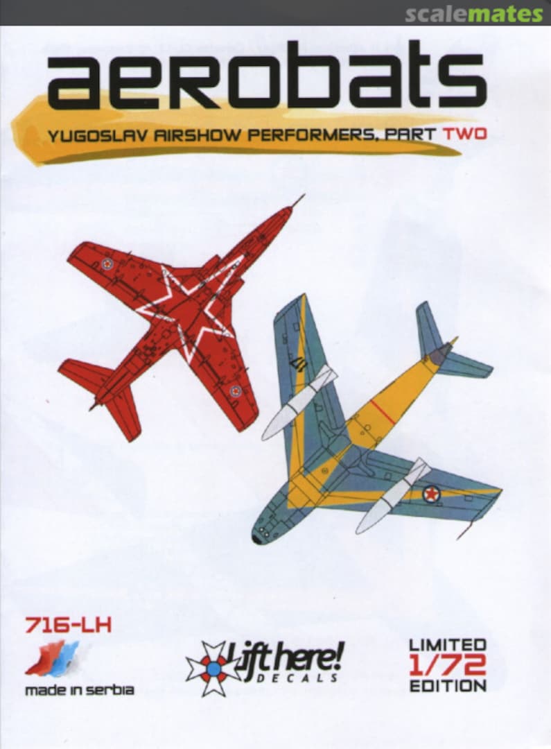 Boxart Aerobats 716-LH Lift Here Decals