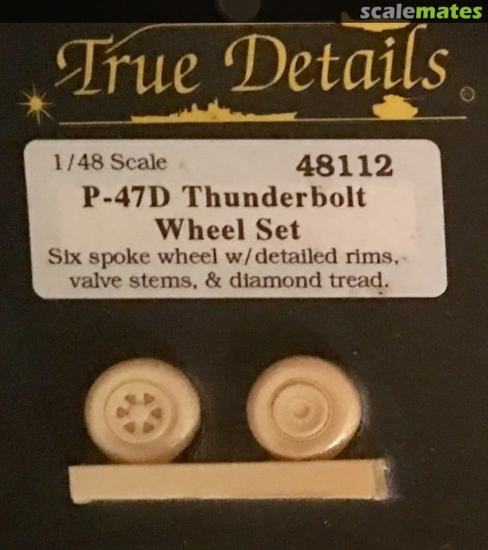 Boxart P-47D Thunderbolt 6 Spoke Diamond Tread Wheel Set 48112 True Details