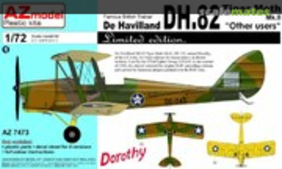 1:72 DH.82 Tiger Moth Mk.II &quot;Other Users&quot; (AZmodel AZ7473)