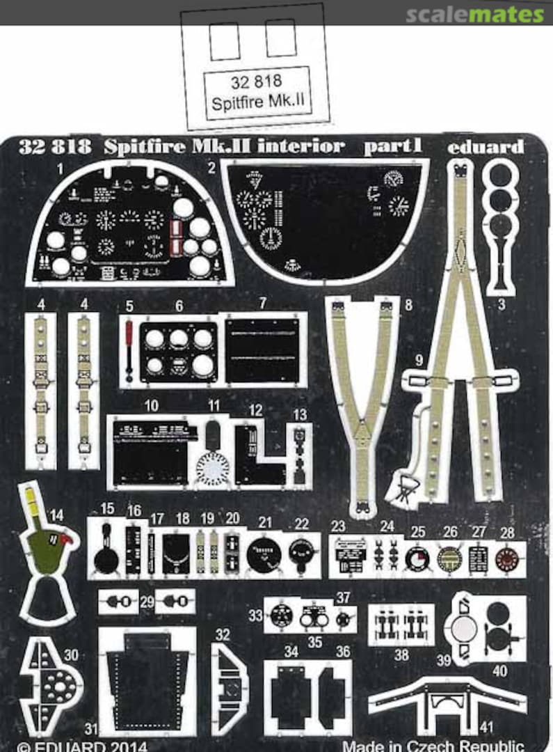 Boxart Spitfire Mk.II interior S. A. 32818 Eduard