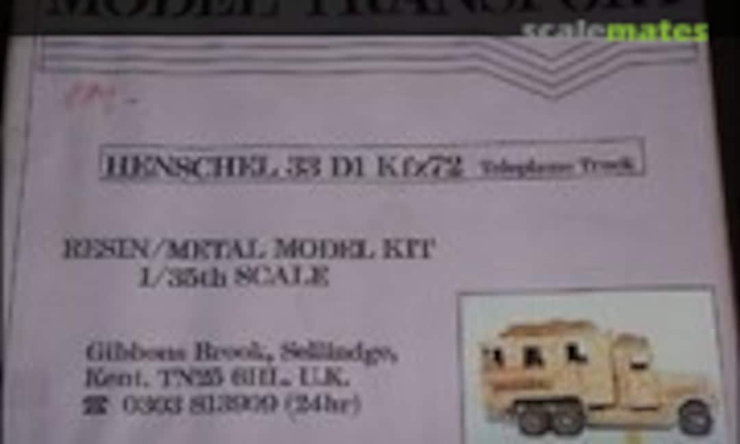 1:35 Kfz.72 Henschel 33D1 German telephone truck (Model Transport 35001)