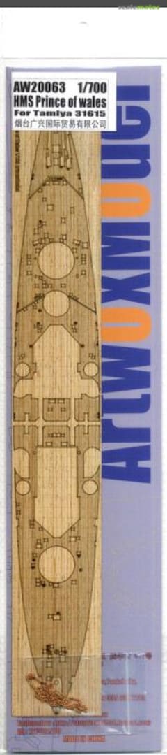 Boxart HMS Prince of Wales Wooden Deck for Tamiya kit #31615 AW20063 ArtwoxModel